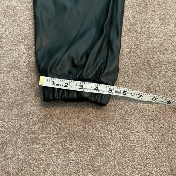 STYLUS Black Faux Leather Joggers - Picture 5 of 7